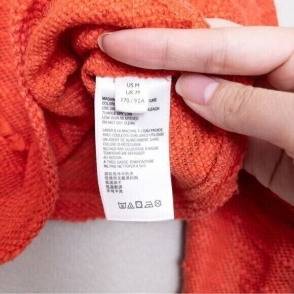 Urban Outfitters Lace Up Funnel Neck Cropped Sweater M Lightweight Relaxed - Picture 10 of 10